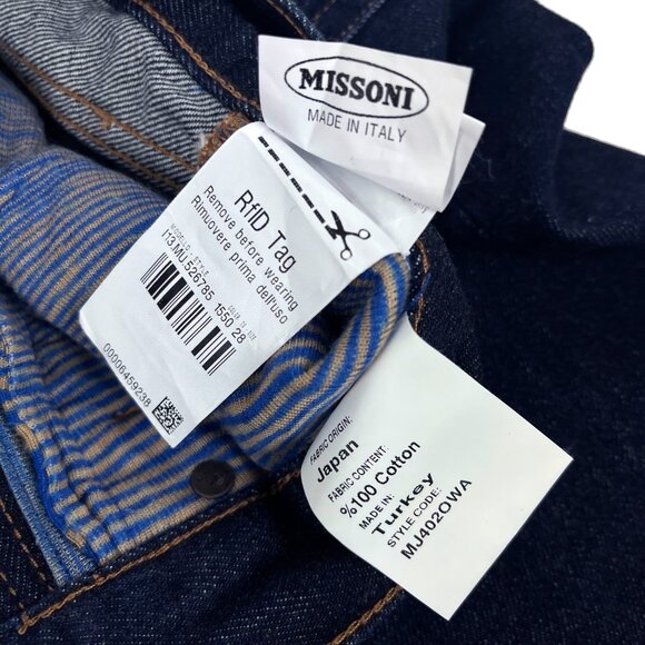 Missoni X Jean Machine J.M-2 Straight One Wash Japanese Denim Jeans Men 30 x 30 - Picture 5 of 5